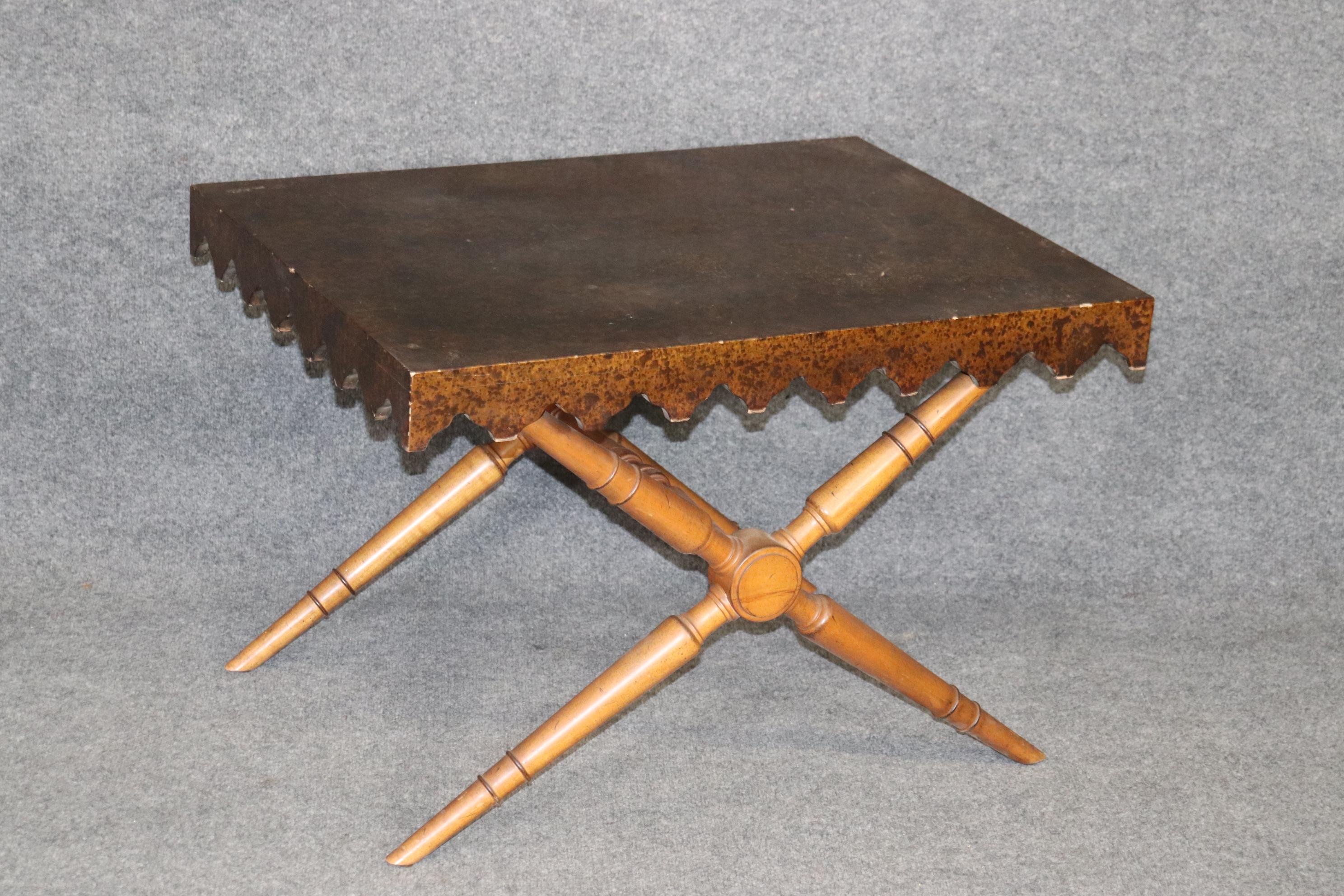Louis XVI Faux Tortoise Shell Paint Decorated End Table Attributed to Maison Jansen For Sale
