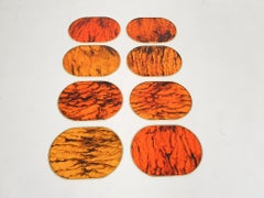 Faux tortoise shell placemats in the style of Dior or Rede Guzzini, Italy 1970's