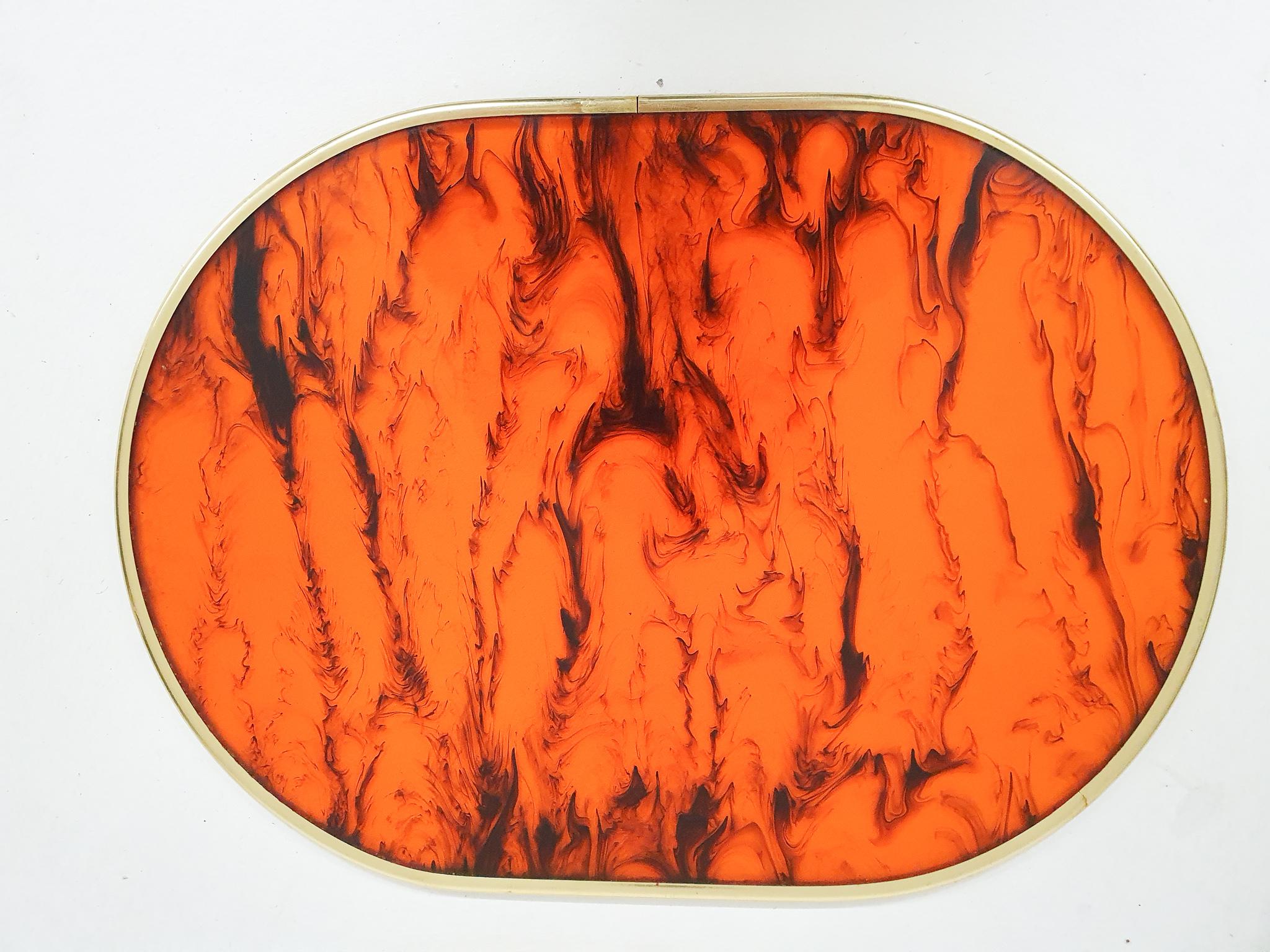 Italian Faux tortoise shell placemats in the style of Dior or Rede Guzzini, Italy 1970's For Sale