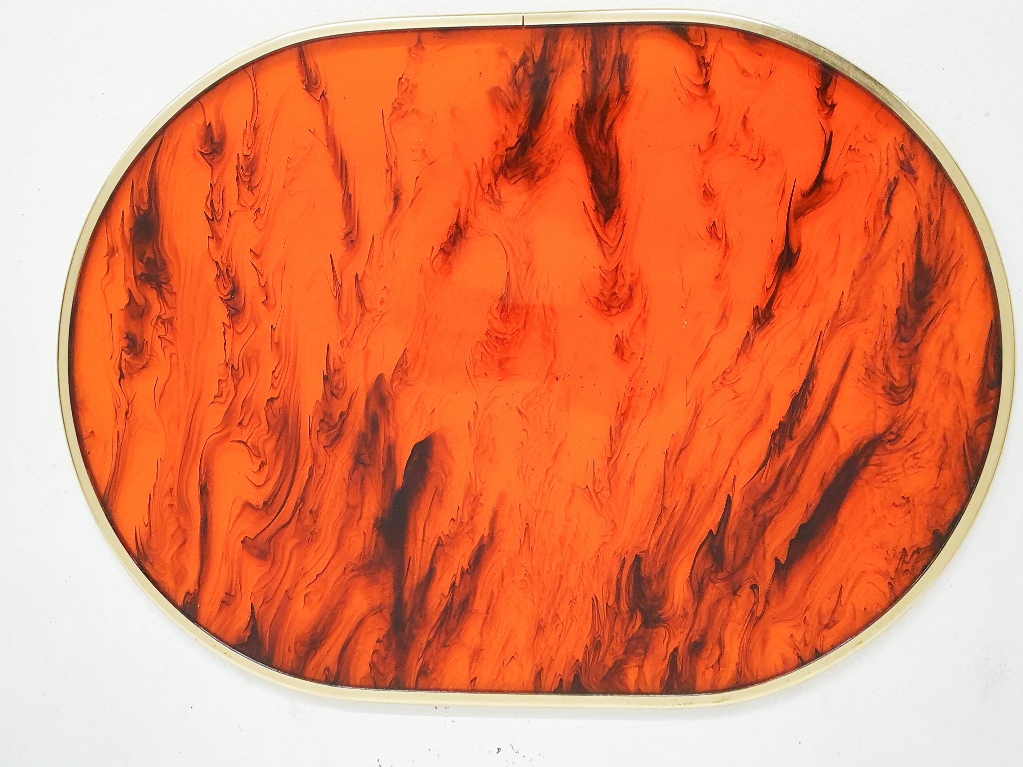 Plastic Faux tortoise shell placemats in the style of Dior or Rede Guzzini, Italy 1970's For Sale