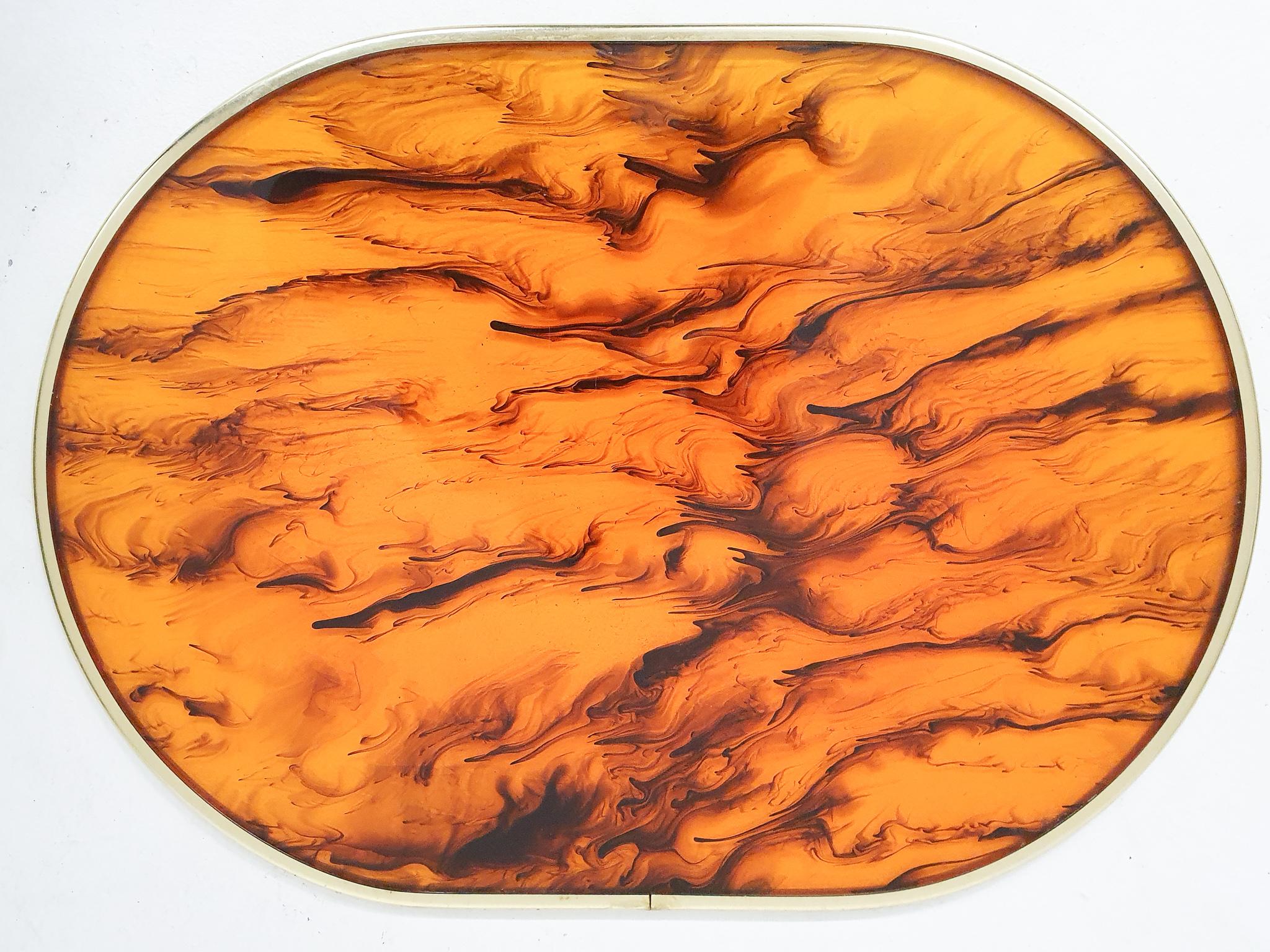 Faux tortoise shell placemats in the style of Dior or Rede Guzzini, Italy 1970's For Sale 1