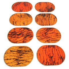 Faux tortoise shell placemats in the style of Dior or Rede Guzzini, Italy 1970's