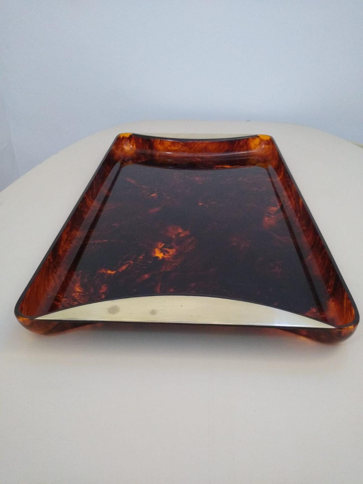 Faux Tortoise Tray, Italy 1960s In Good Condition In London, GB