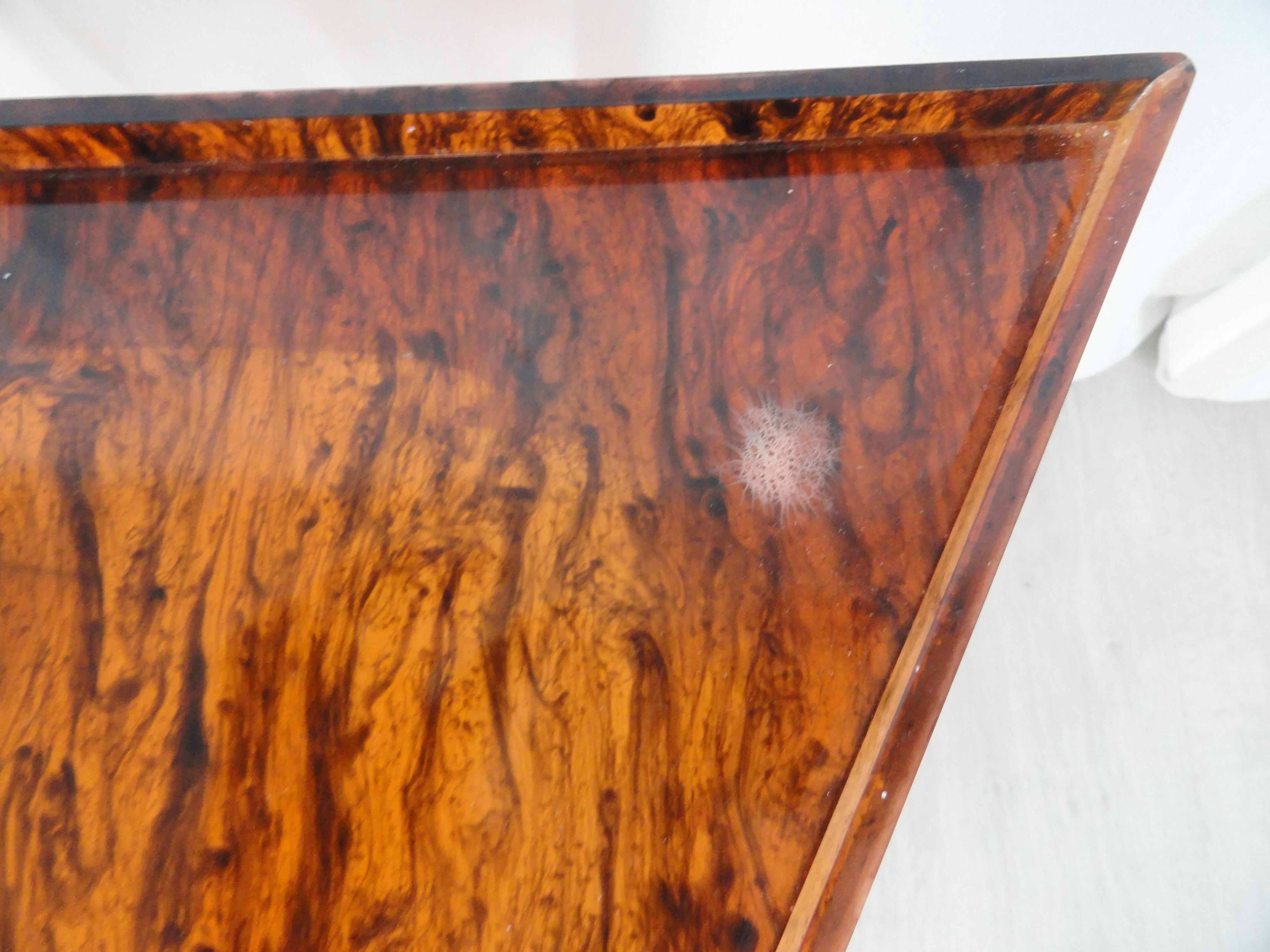 Faux Tortoiseshell Acrylic Triangle, Large In Good Condition For Sale In West Palm Beach, FL