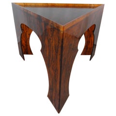 Faux Tortoiseshell Acrylic Triangle Table, Medium