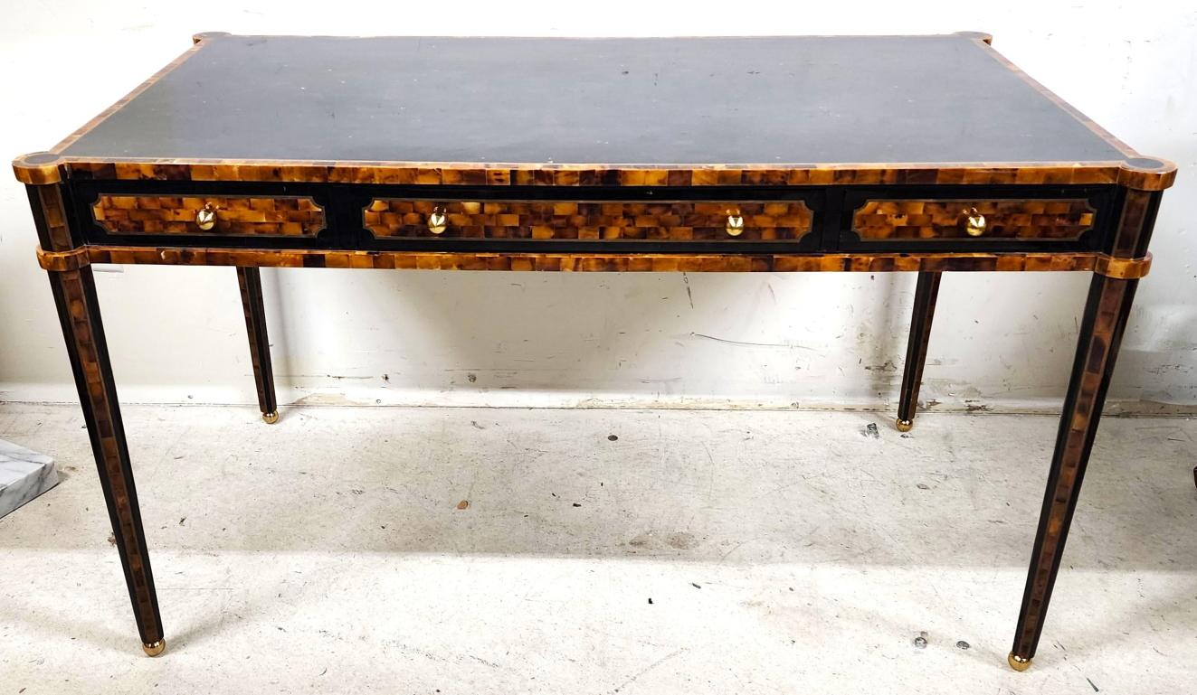 Faux Tortoiseshell Partners Desk by Maitland-Smith  For Sale 2
