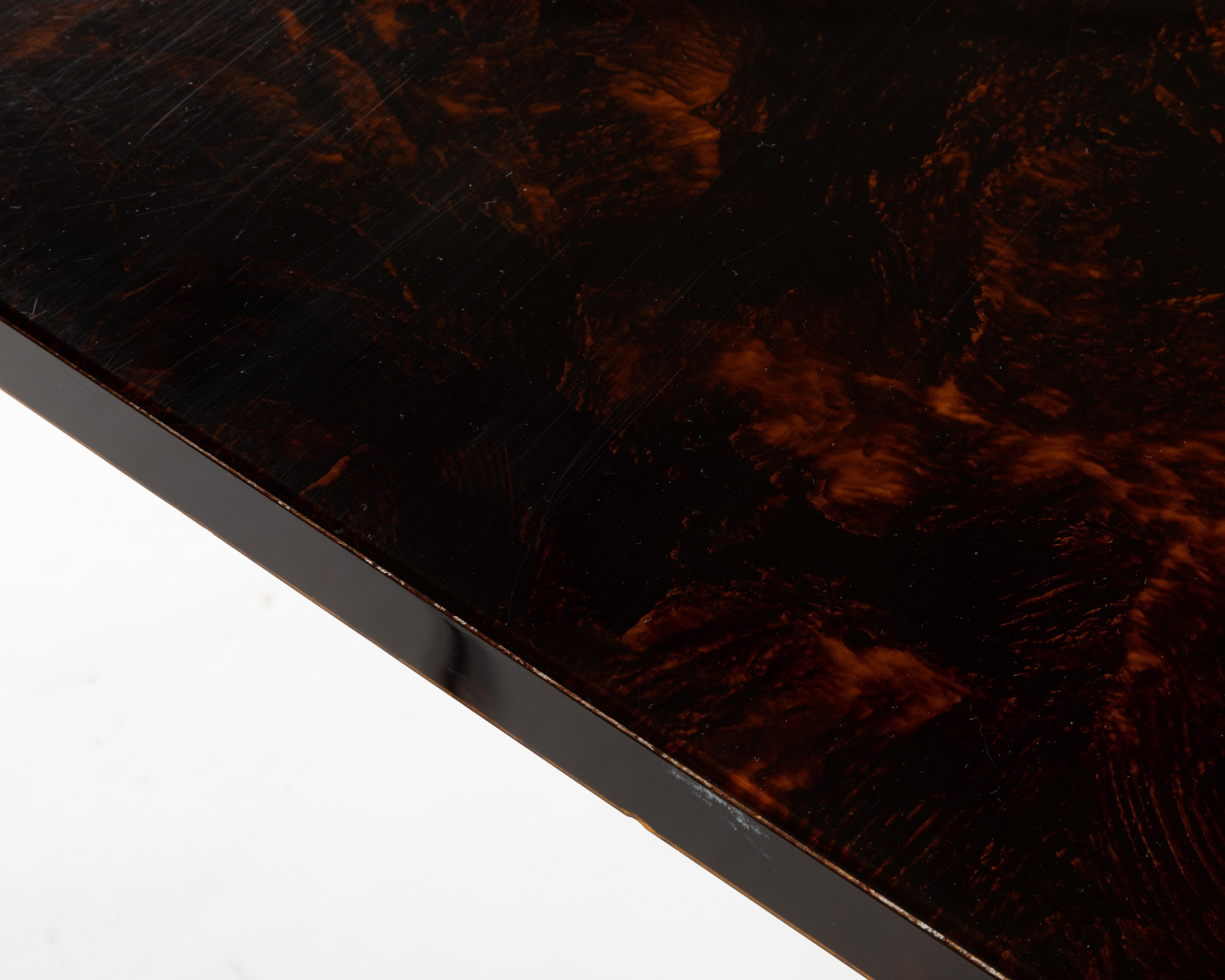 Faux Tortoiseshell Dining Table For Sale 7