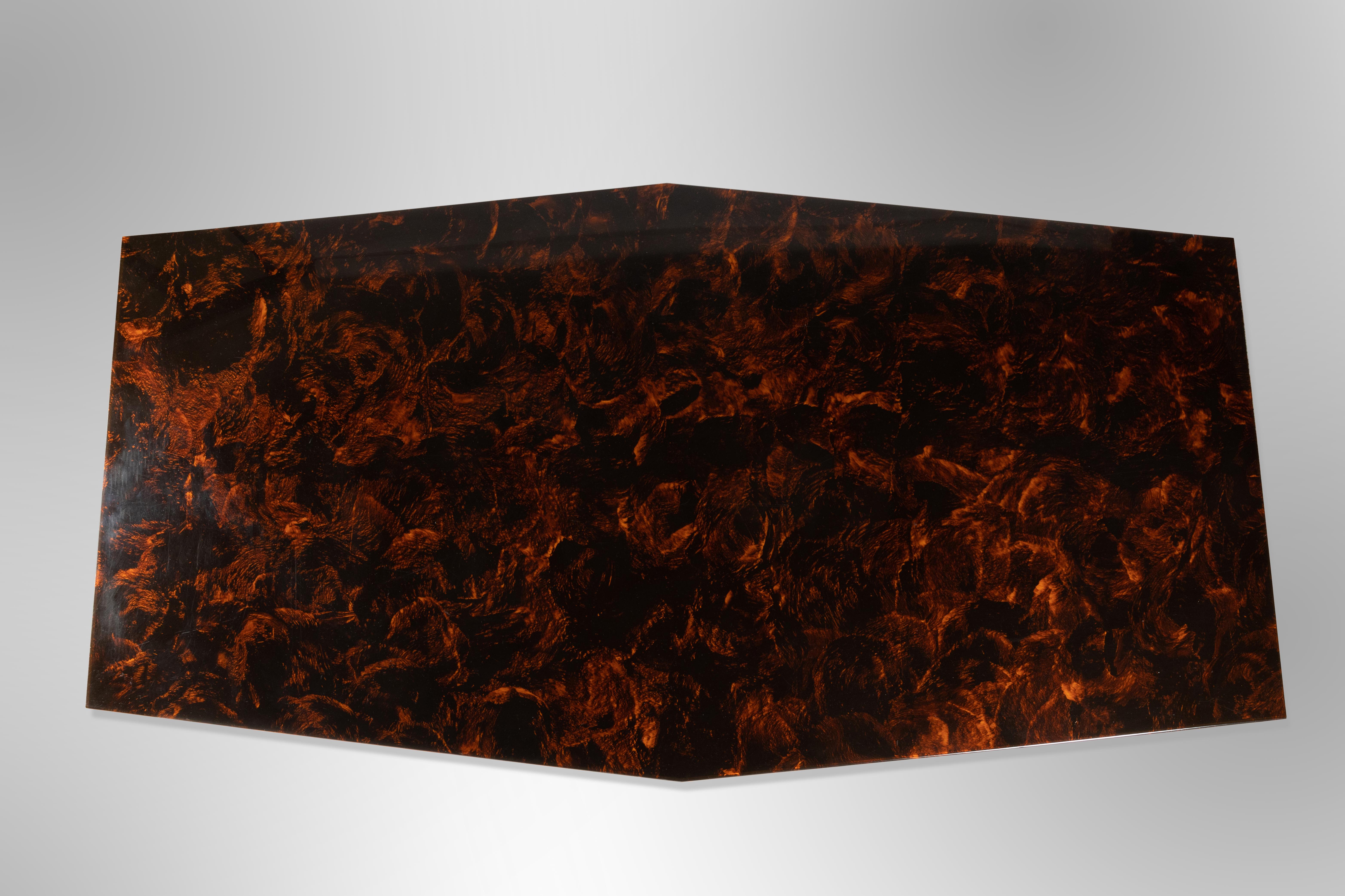 Faux Tortoiseshell Dining Table For Sale 2