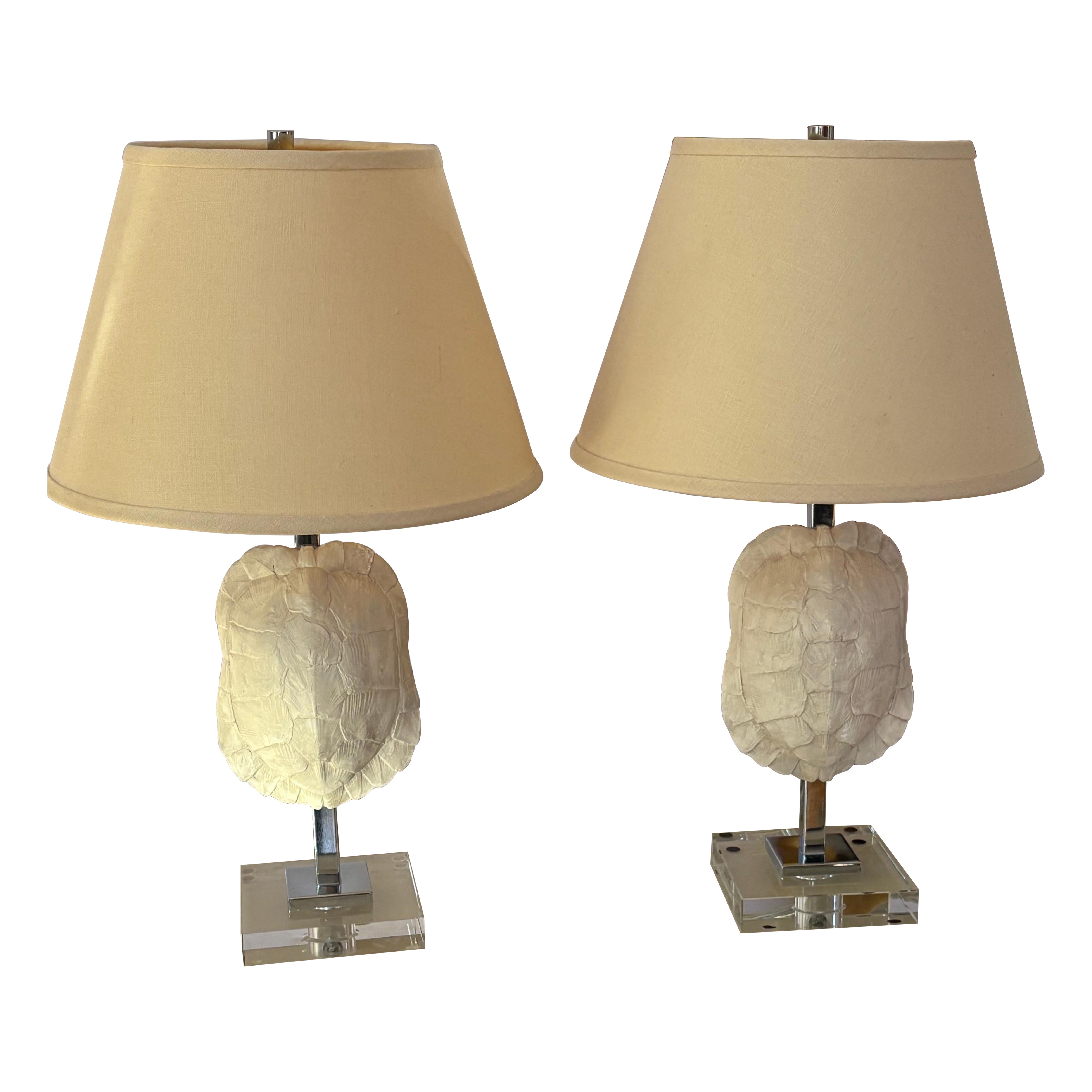 Faux Turtle Shell Lamps For Sale