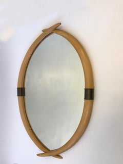 Faux Tusk and Brass Mirror by Chapman
