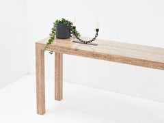 Faux Wood Laminate Console, 1970s