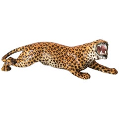 Favaro Cecchetto Leopard Ceramic 1940 Italy