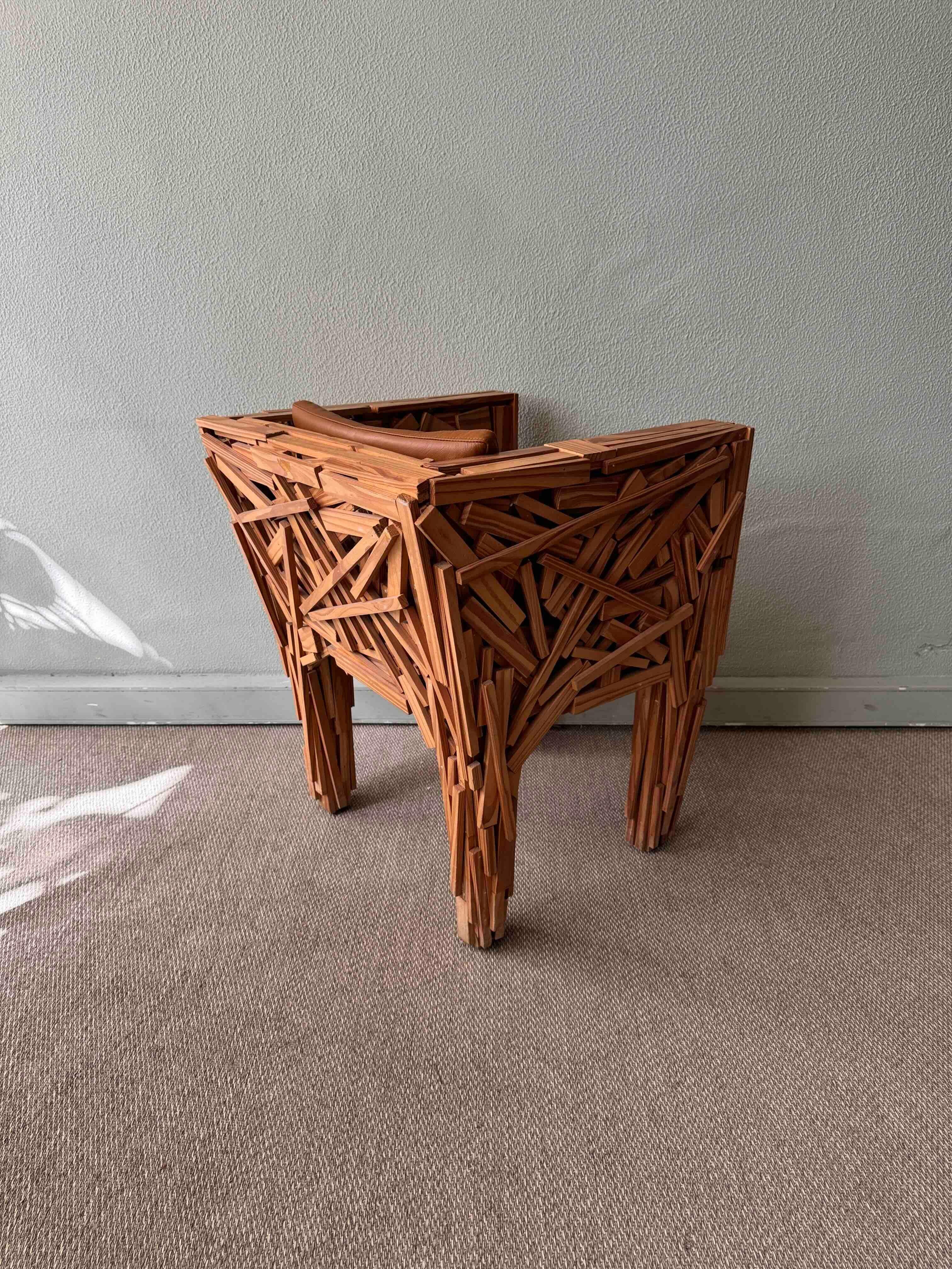 Pine Favela Chair by Campana Brothers for Edra 1994 For Sale