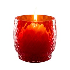 Faville Candleholder in Red Blown Glass by Venini
