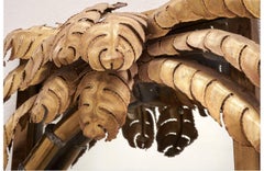 Fabulous exclusive piece of illuminated palm tree mirror by Maison Jansen