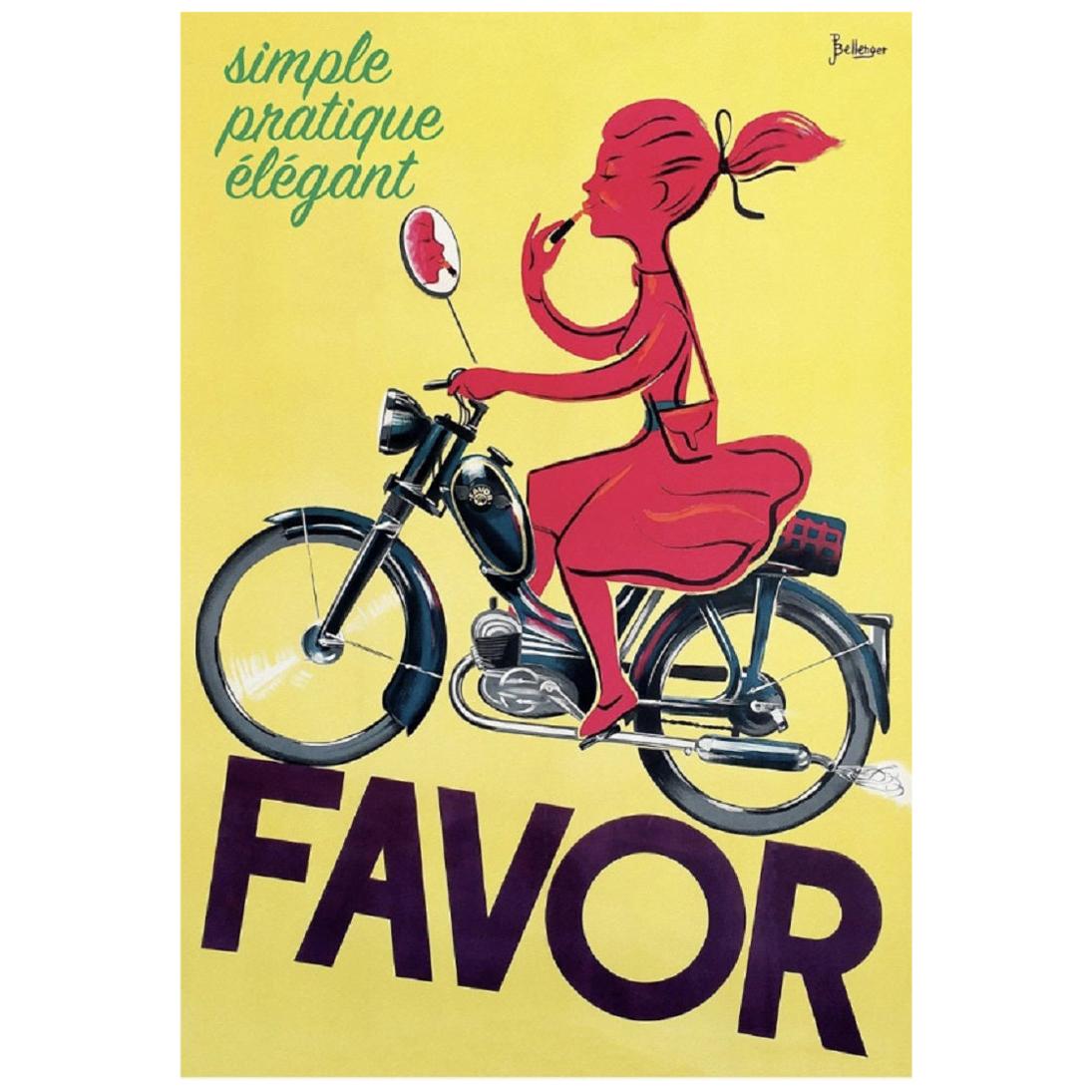 "FAVOR" Scooter Girl by Bellenger Poster