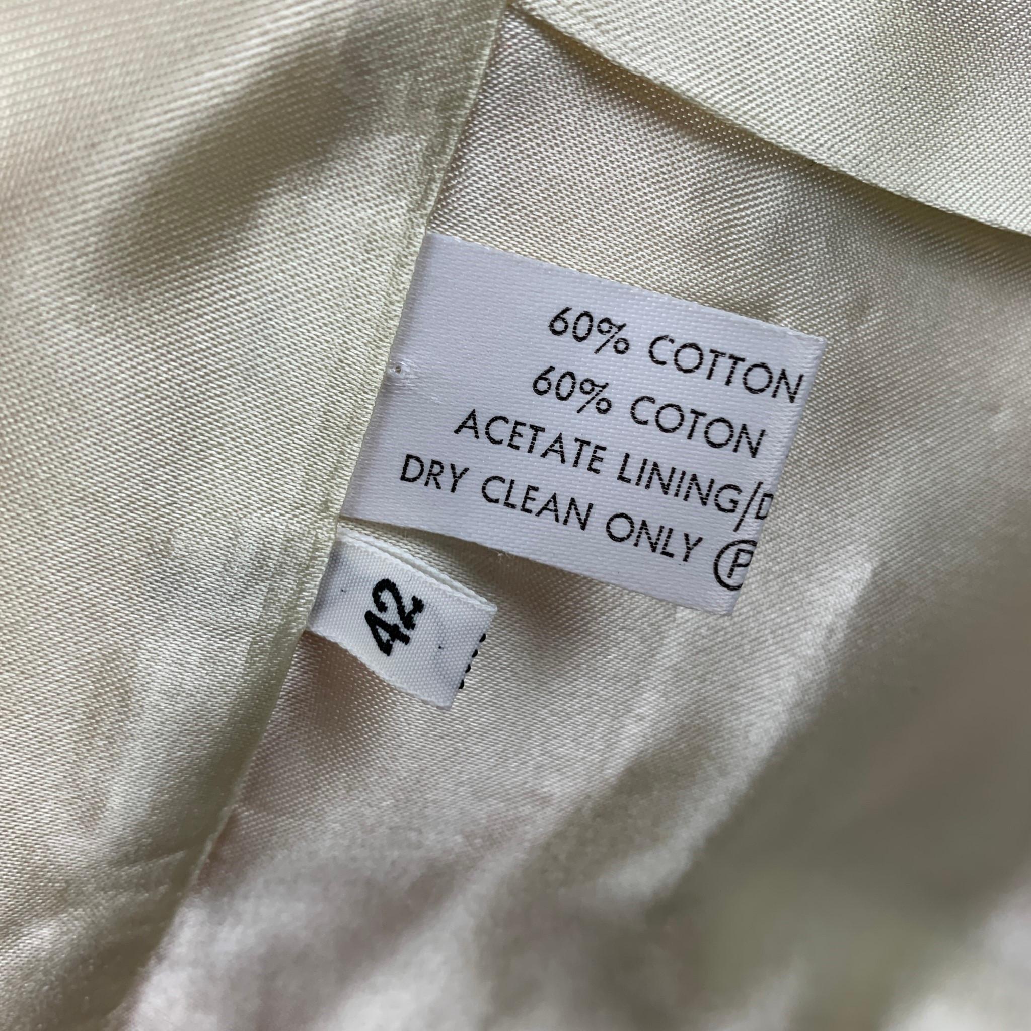 Men's FAVOURBROOK Size 42 Orange Lavender Floral Cotton Rayon Vest