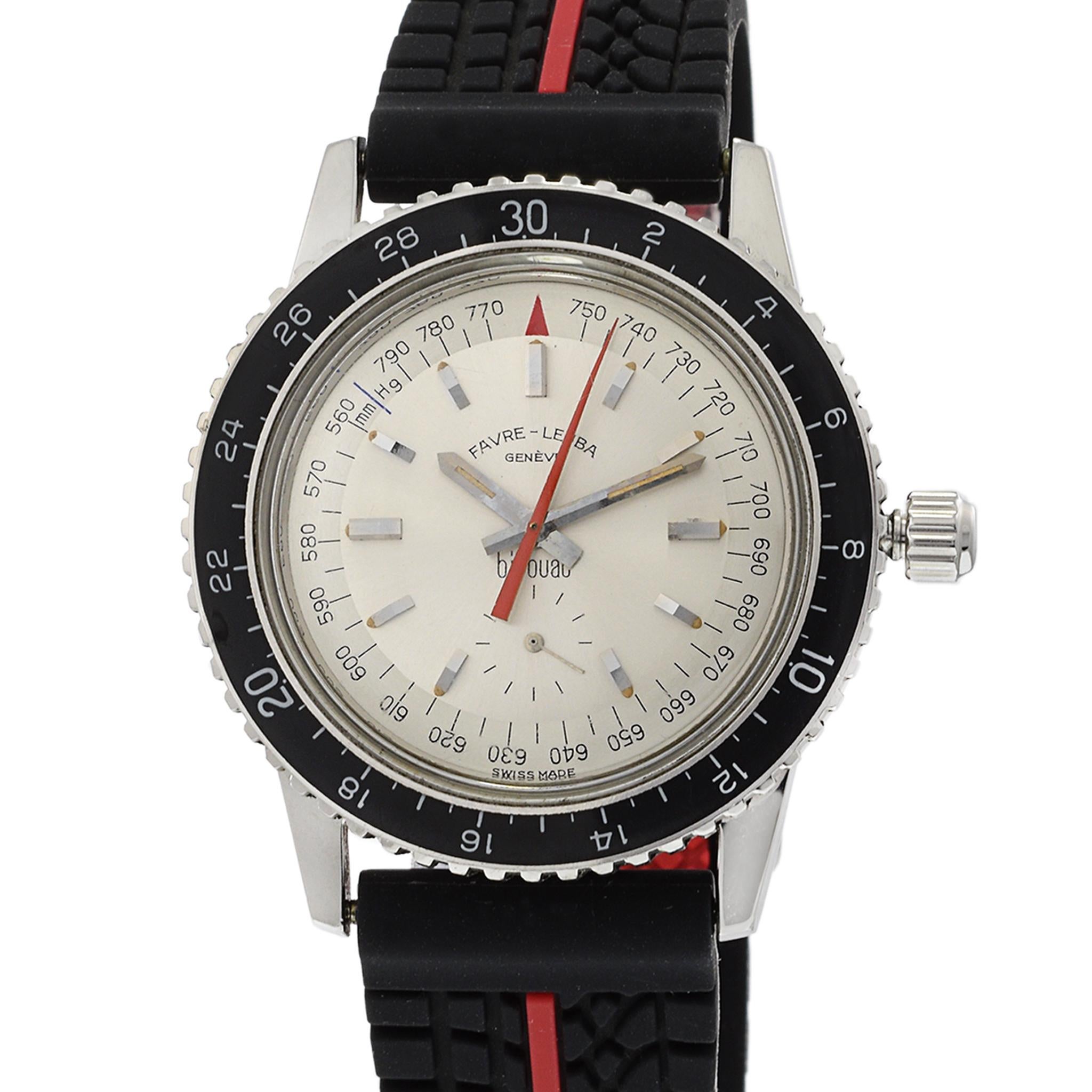 Montre baromètre Bivouac Référence 53213 Favre-Leuba Bon état - En vente à New York, NY