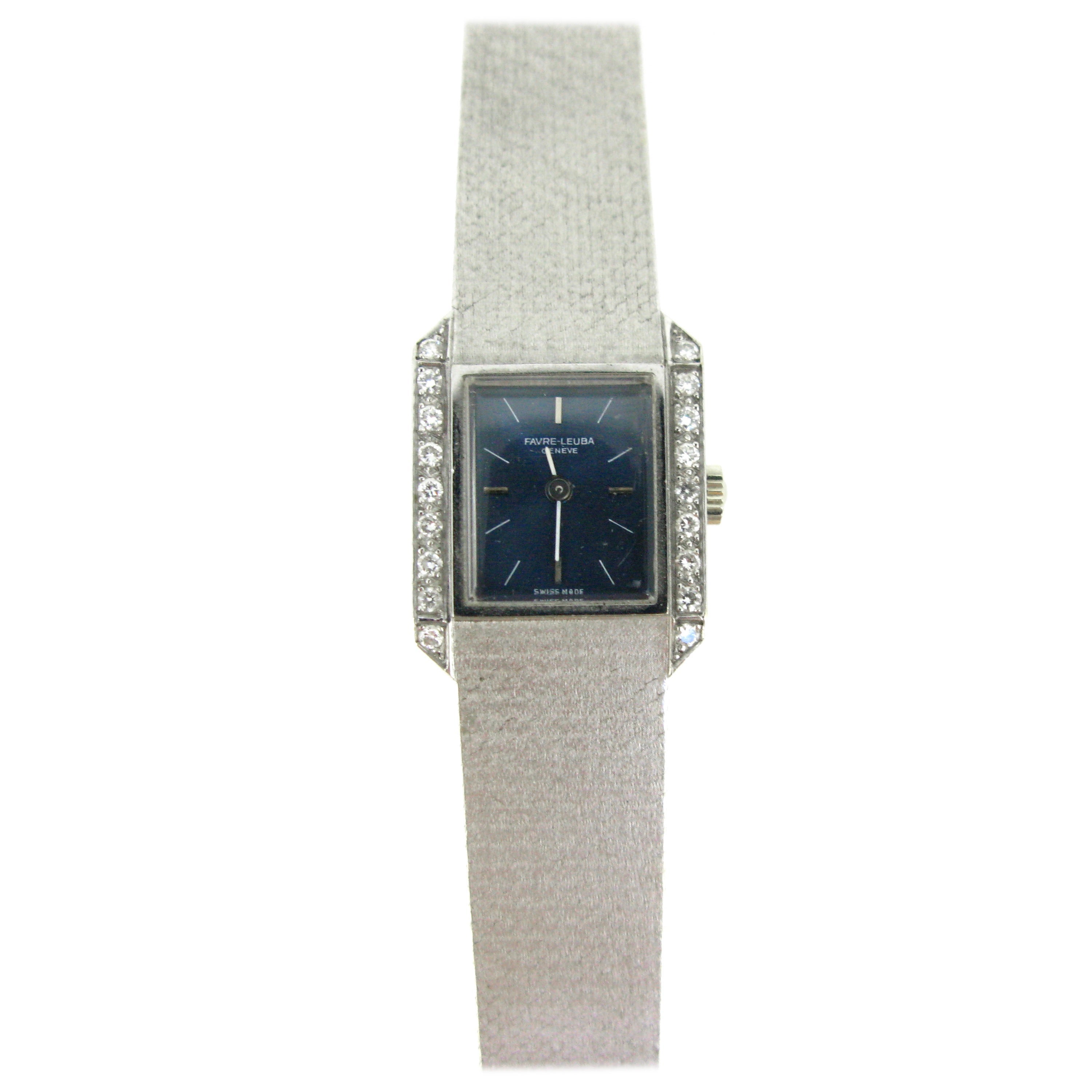 Favre Leuba Lady Diamante Oro Bianco Orologio da polso a carica manuale