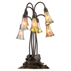 Favrile Glass Lily Lamp by Tiffany Studios