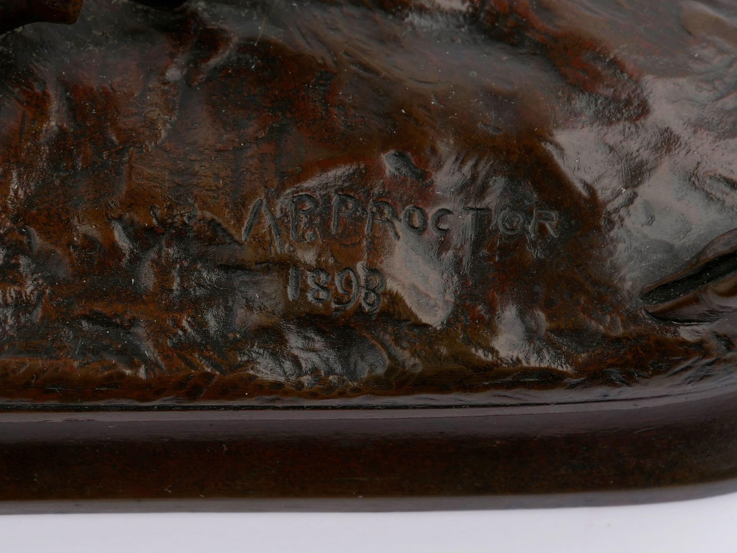 “Fawn” Bronze Sculpture by Alexander Phimister Proctor, cast by Gorham Co. 7