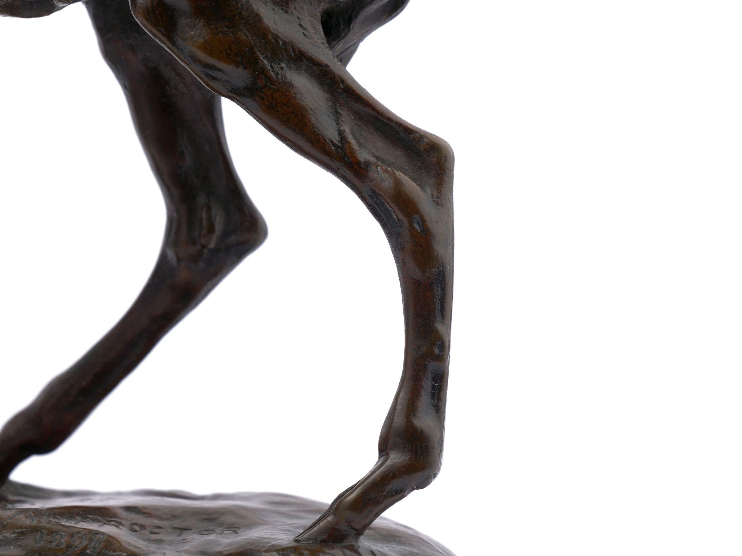 “Fawn” Bronze Sculpture by Alexander Phimister Proctor, cast by Gorham Co. 3