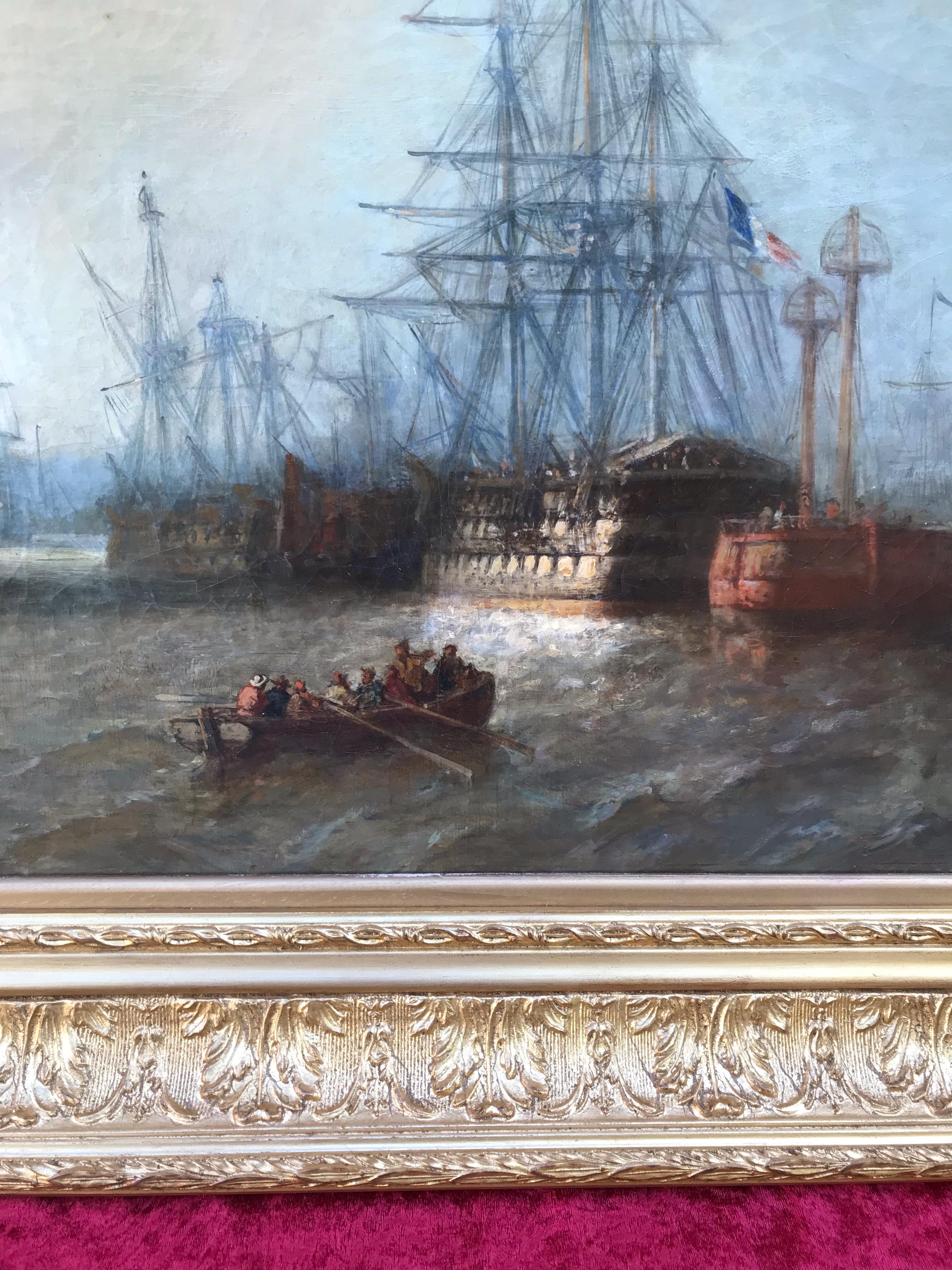 Il porto di Rochefort all'inizio del XIX secolo in vendita 8