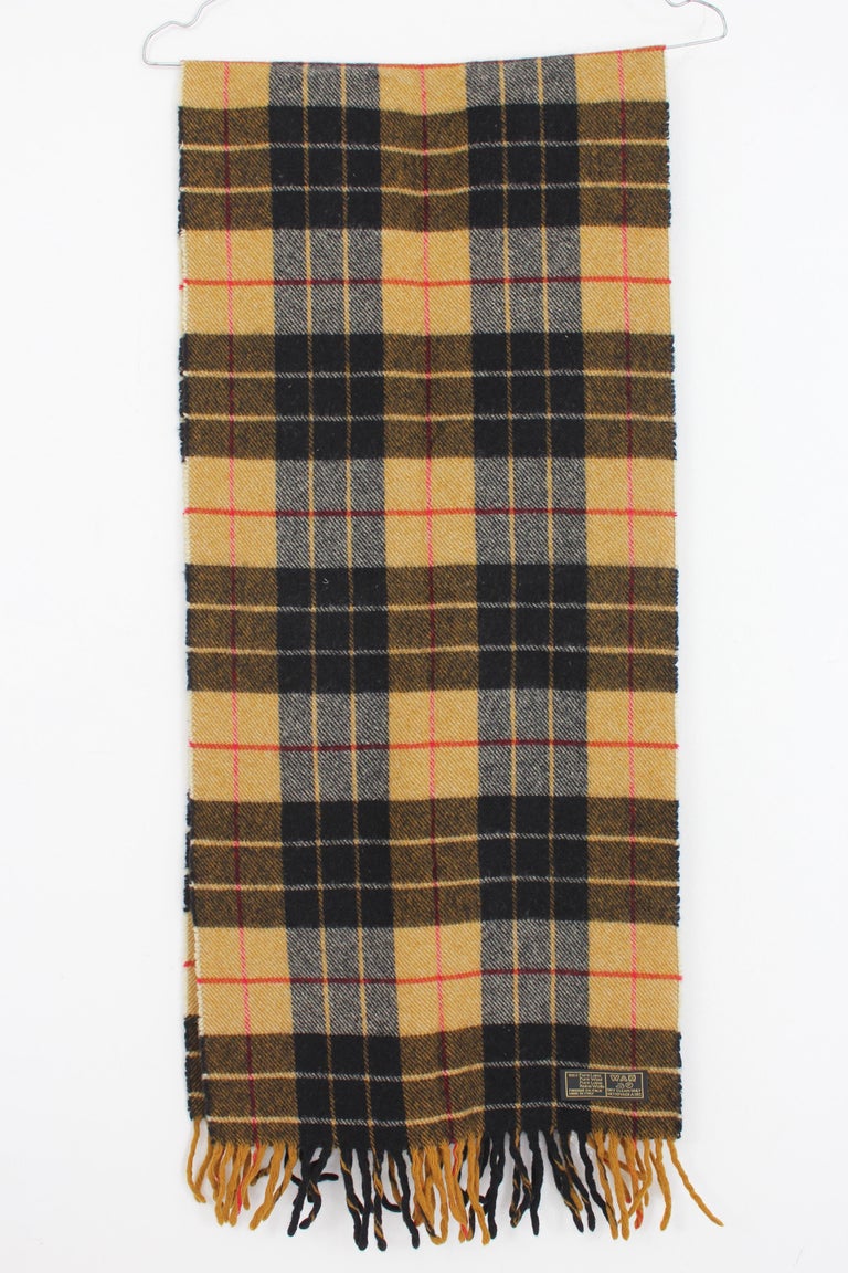 Sciarpa a quadri in lana Fay Beige Blu su 1stDibs sciarpa fay donna