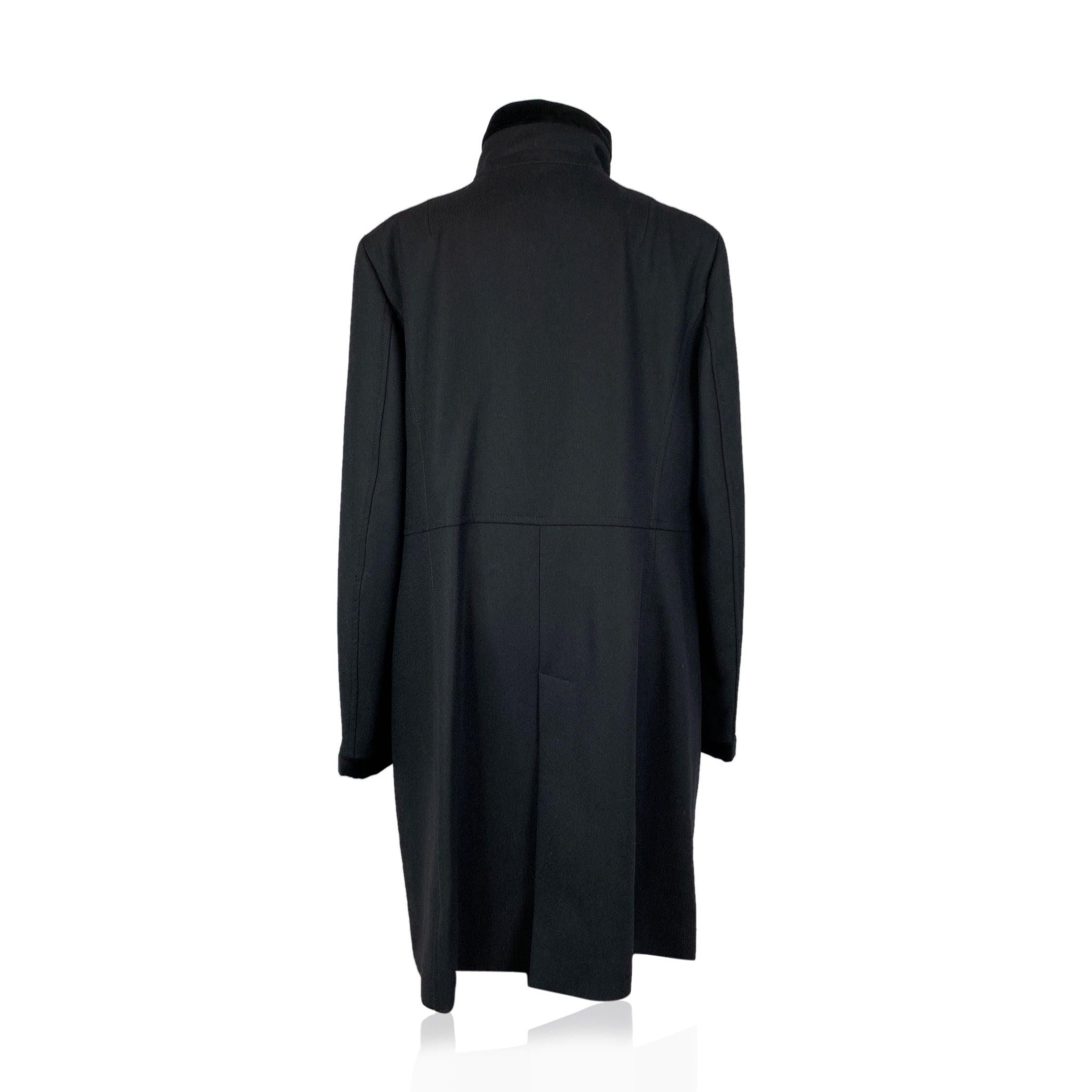 Fay Black Pure Virgin Wool Virgina Coat Size XXXL In Excellent Condition In Rome, Rome
