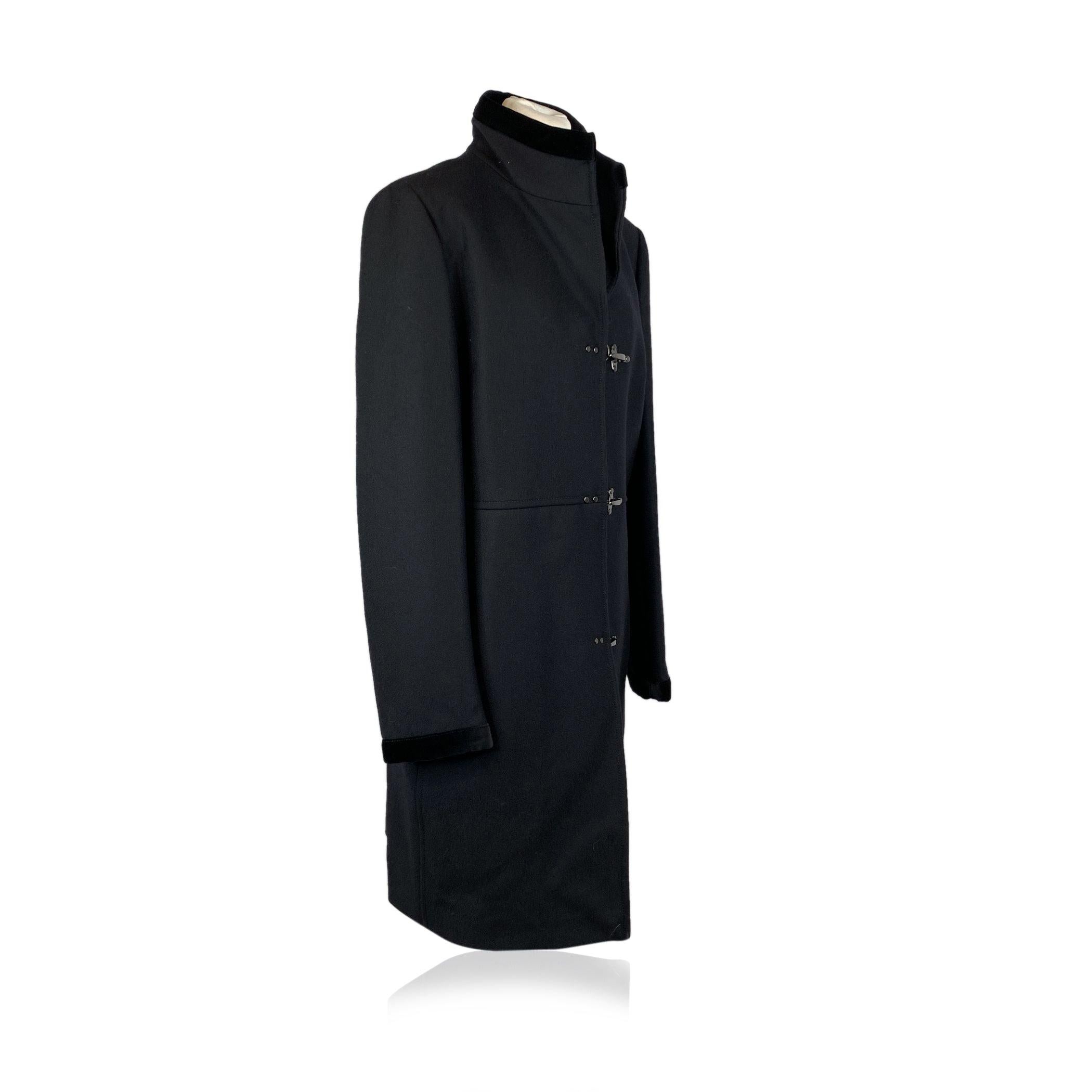 Women's Fay Black Pure Virgin Wool Virgina Coat Size XXXL