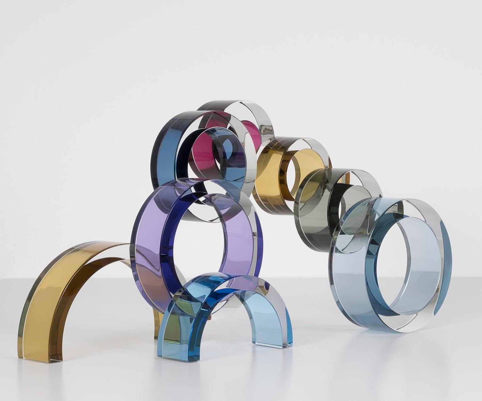 Sculpture unique en son genre en verre soufflé à la main de l'artiste Fay Miller 2