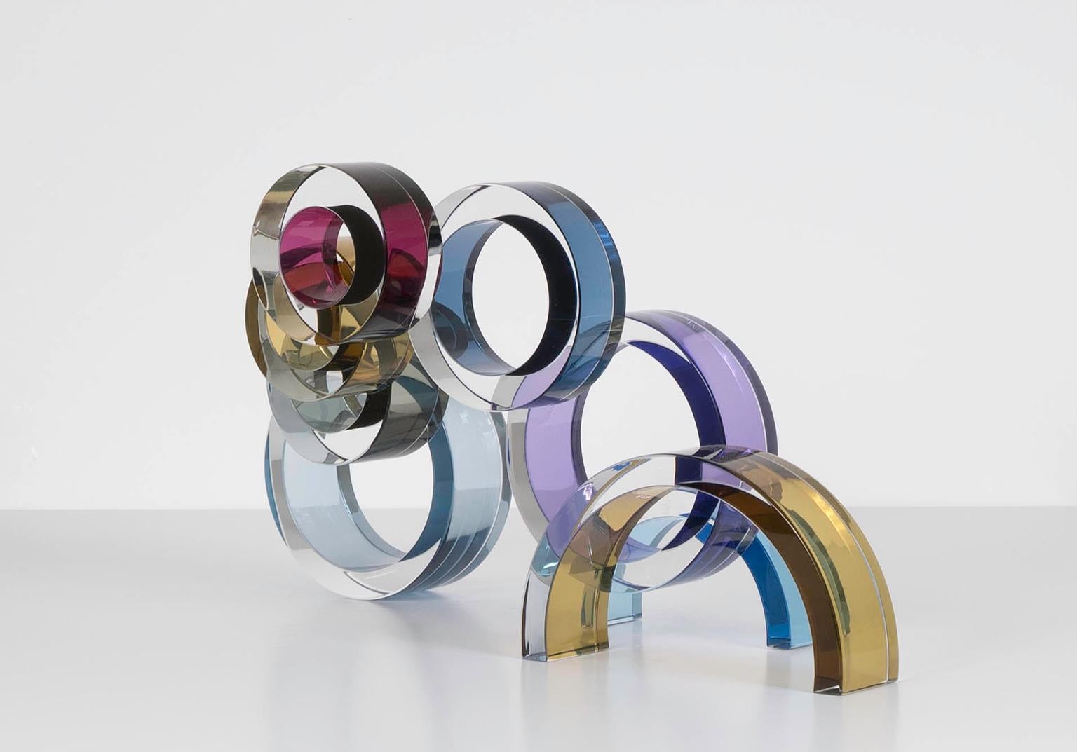 Sculpture unique en son genre en verre soufflé à la main de l'artiste Fay Miller 3