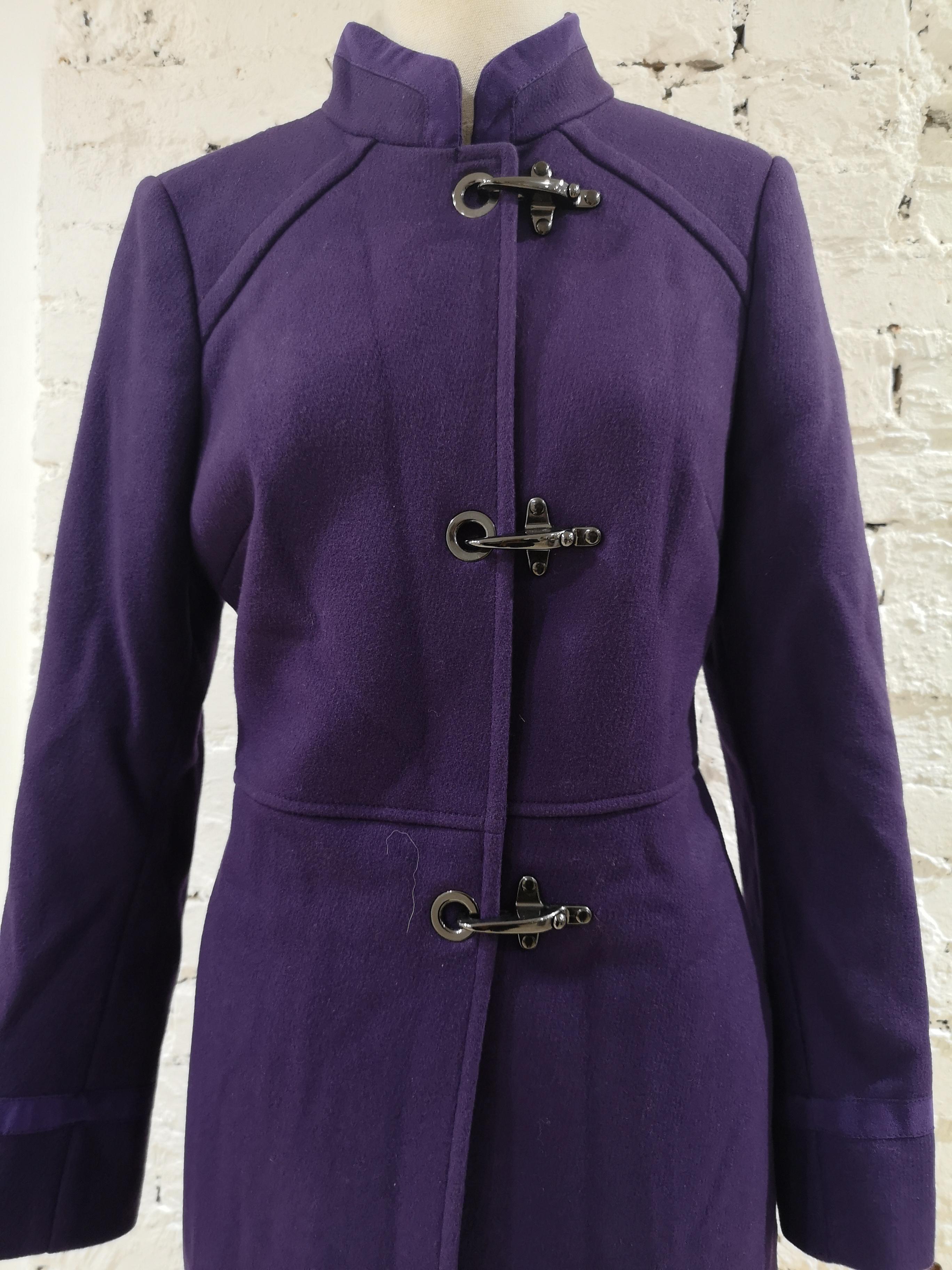 Fay purple coat In Excellent Condition For Sale In Capri, IT