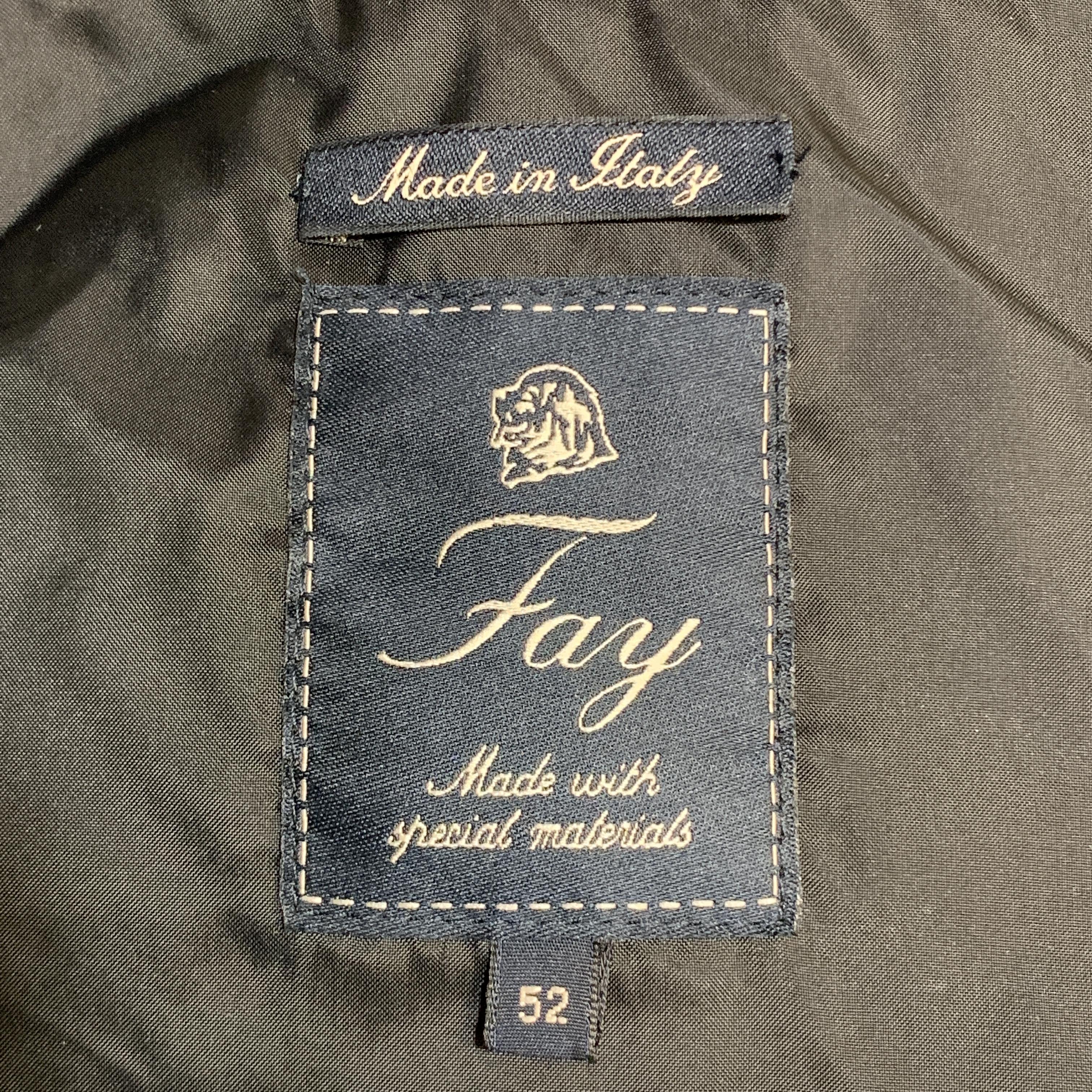 FAY Size M Gray Heather Polyamide Notch Lapel Detachable Vest Jacket 5