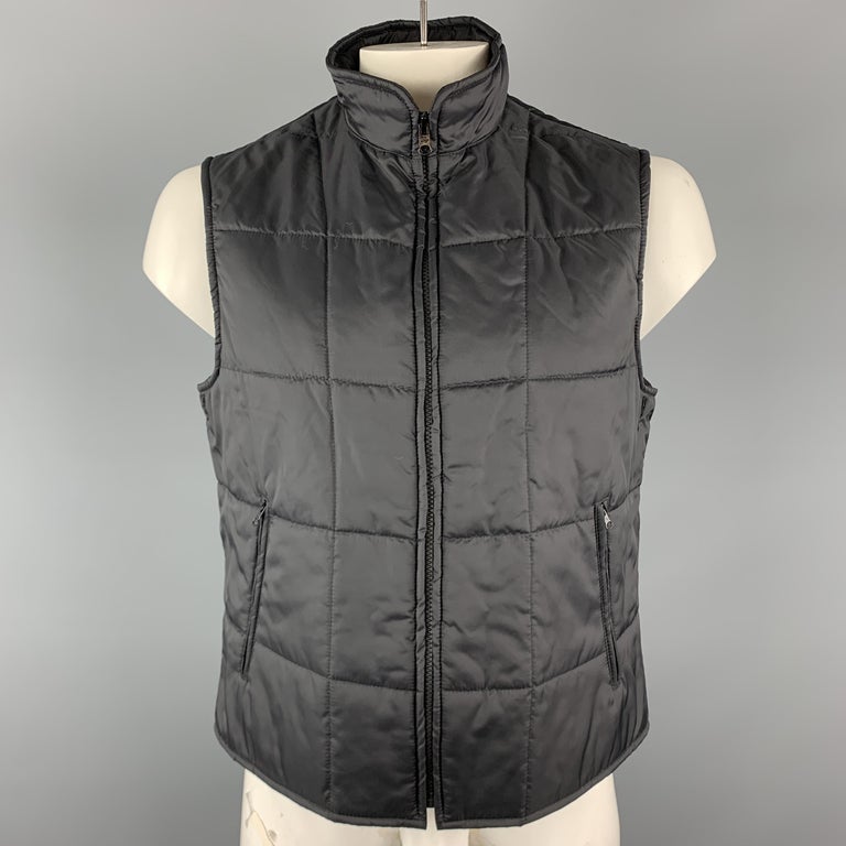 FAY Size M Gray Heather Polyamide Notch Lapel Detachable Vest Jacket ...