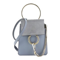 Faye Bracelet Crossbody Bag Leather and Suede Mini