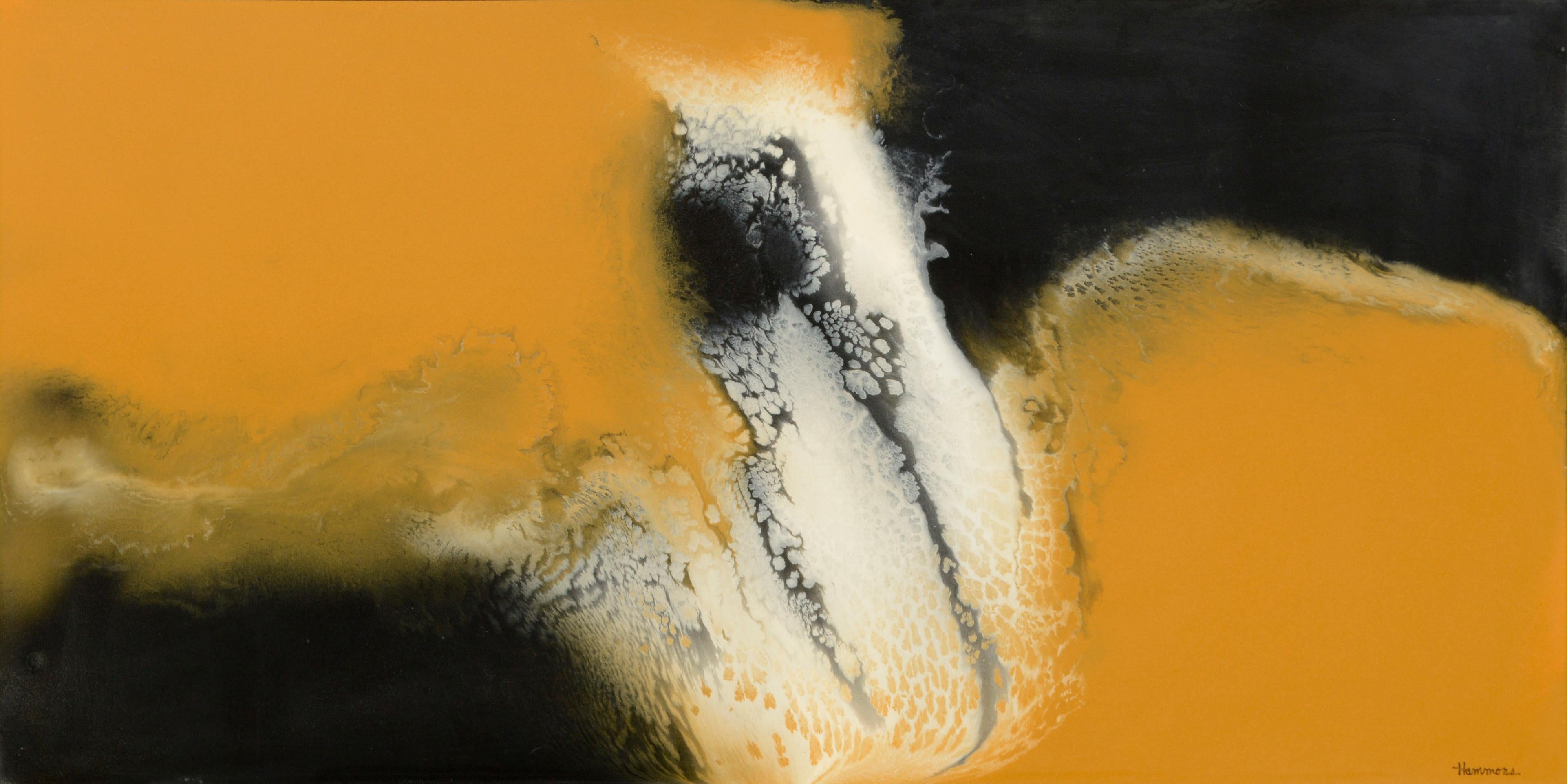 Abstract Yellow Splash - Painting by Faye Hammons