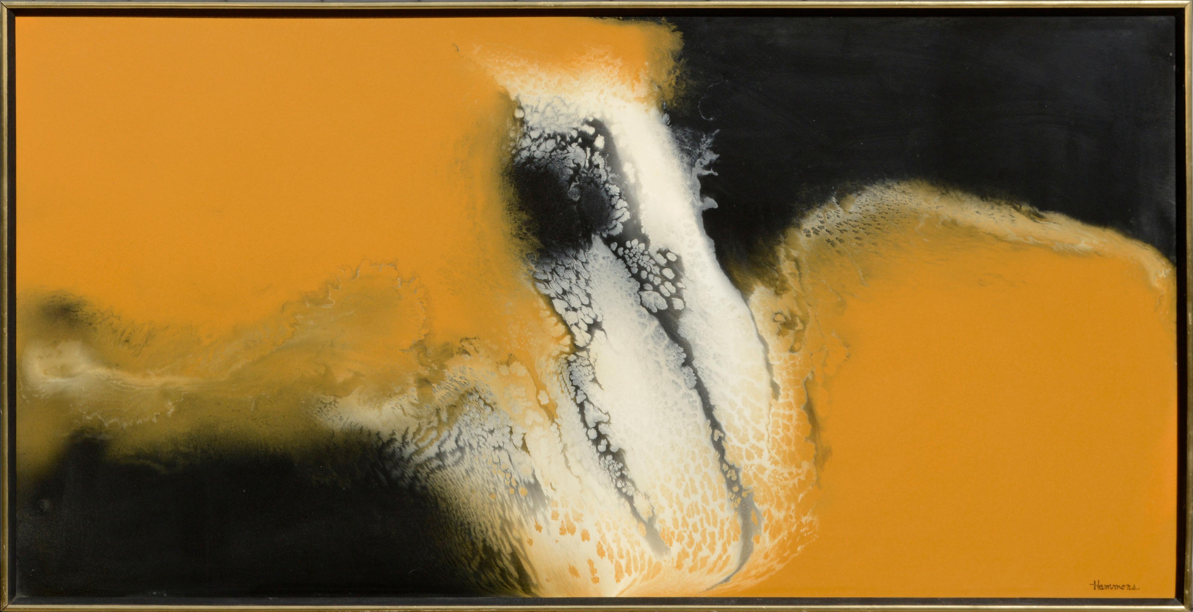 Faye Hammons Abstract Painting - Abstract Yellow Splash