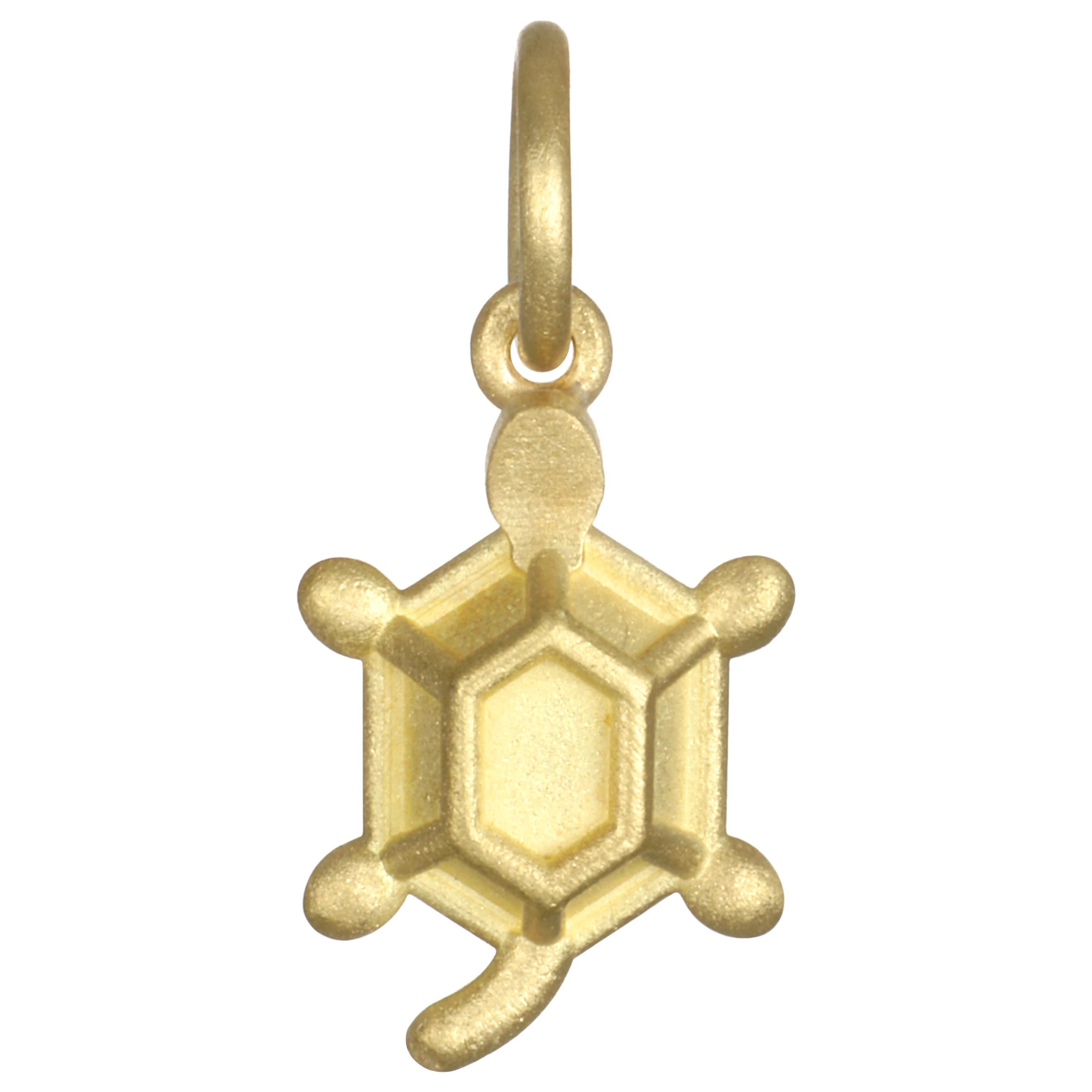 Faye Kim 18 Karat Gold and Baby Turtle Charm