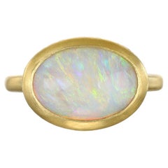 Faye Kim 18 Karat Gold Corcoran Field Crystal Opal and Diamond Ring