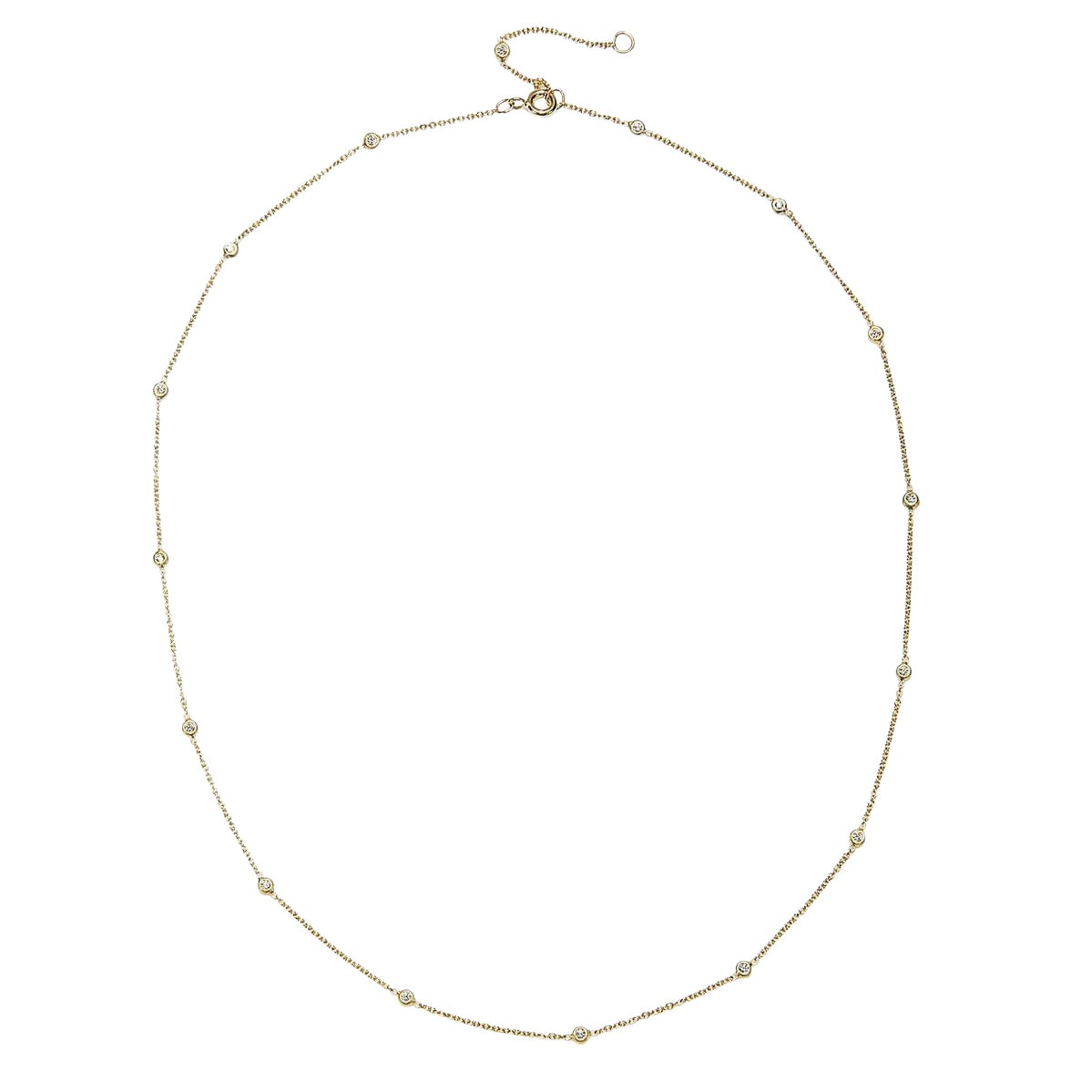 Collar Estación Faye Kim de Oro de 18 Kilates y Diamantes - .60 quilates twt en venta