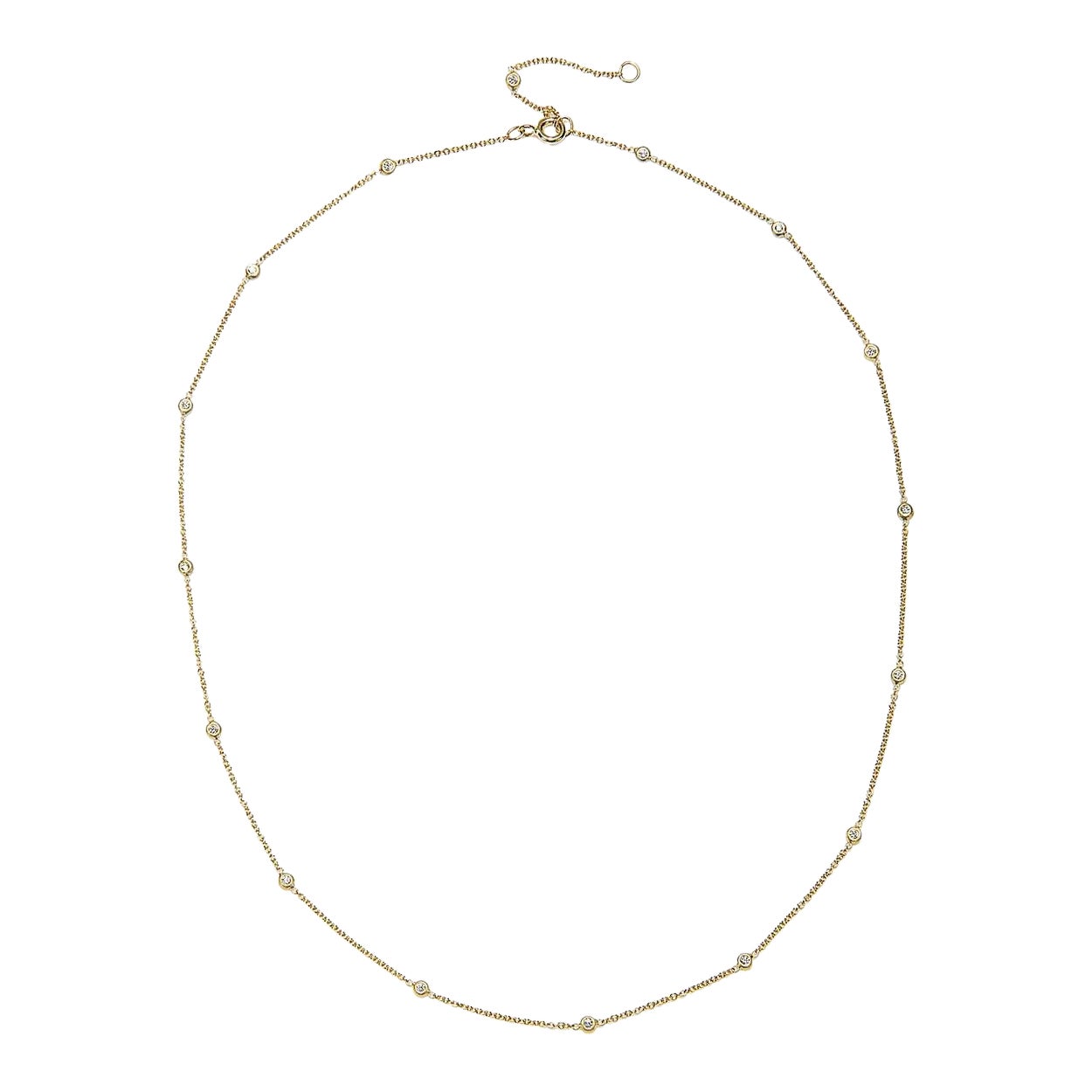 Collar Estación Faye Kim de Oro de 18 Kilates y Diamantes
