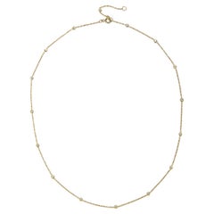 Collar Estación Faye Kim de Oro de 18 Kilates y Diamantes