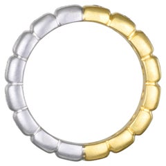 Faye Kim 18 Karat Gold and Platinum Diamond Cushion Bubble Ring, .48tcw