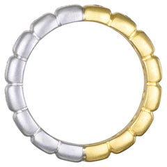 Faye Kim 18 Karat Gold and Platinum Diamond Cushion Bubble Ring