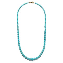 Faye Kim 18 Karat Gold Arizona Sleeping Beauty Turquoise Necklace