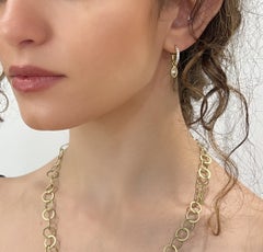 Faye Kim 18 Karat Gold Bezel-Set Marquise Diamond Drops, 1.10 tcw