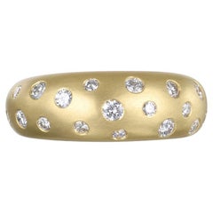 Faye Kim 18 Karat Gold Burnished Diamond Dome Ring