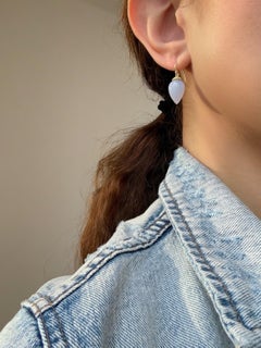Faye Kim 18 Karat Gold Chalcedony Gold Acorn Drop Earrings