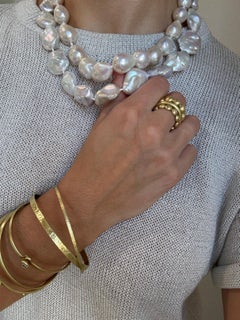 Faye Kim 18 Karat Gold Cloud Coin Freshwater Pearl Necklace